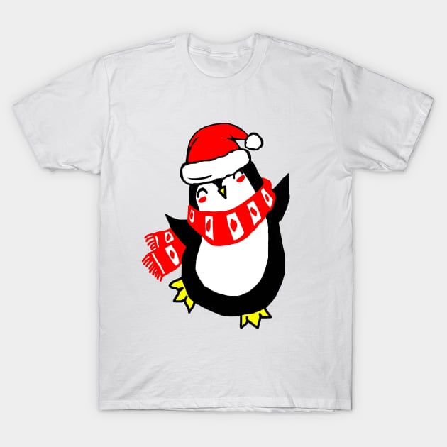 Christmas Penguin T-Shirt by imphavok